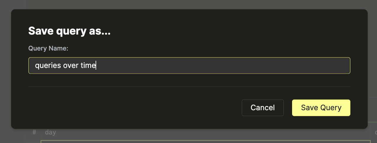 Сохранение запроса