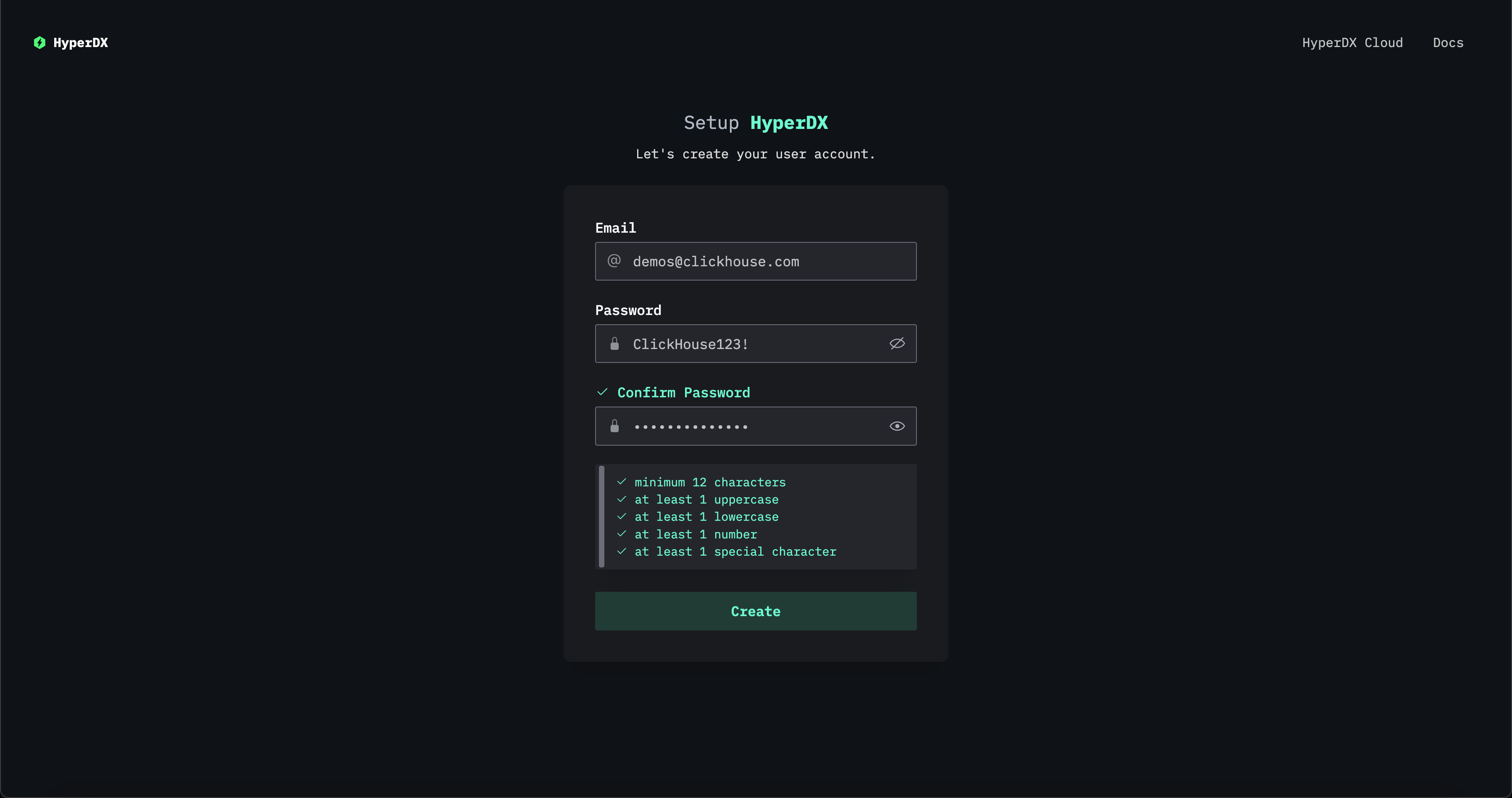 Интерфейс HyperDX