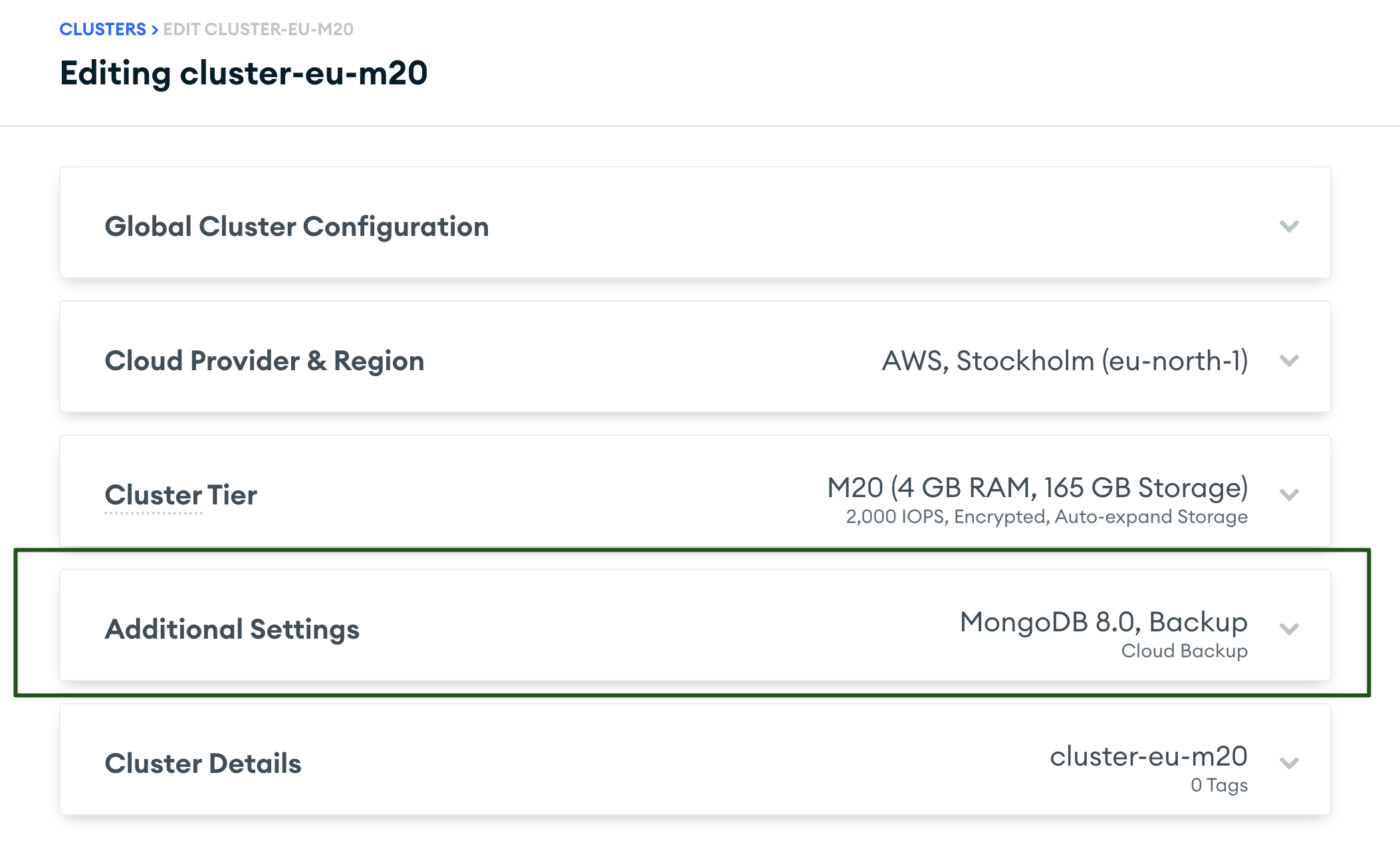 Разверните дополнительные настройки